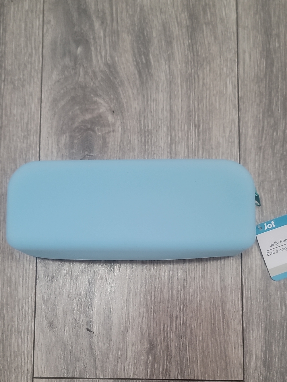 Light Blue and Green Silicone Jelly Pencil Pouch